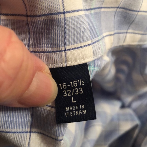 Izod Stretch Regular Fit 16- 16 1/2 32/33 Large - Picture 3 of 5